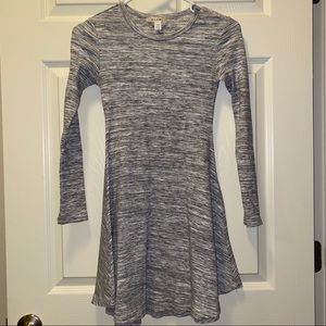Gray Long Sleeve Mini Dress Miami XS